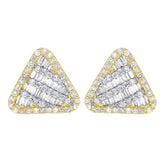 Baguette Diamond Triangle Earrings – 2.6 CTW